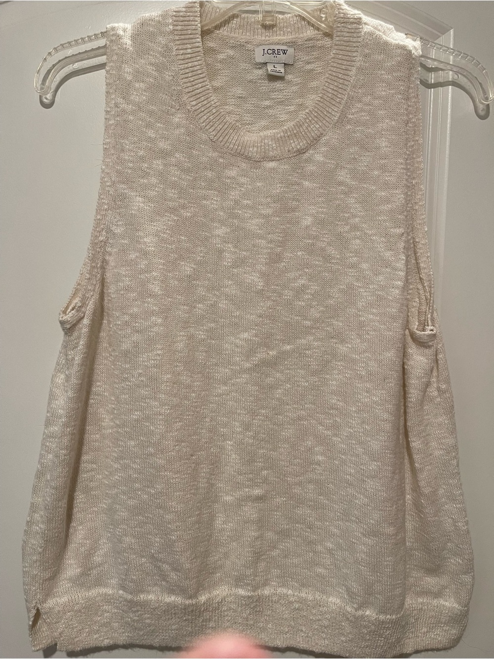 J. Crew Cream Knit Sleeveless Tank Top